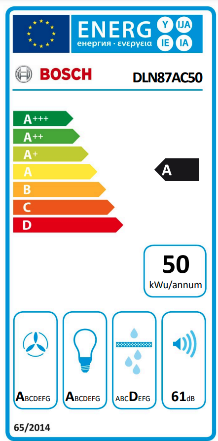 BOSCH DLN87AC50 Serie 6 inbouw dampkap - 86cm BOSCH DLN87AC50 Serie 6 inbouw dampkap - 86cm
