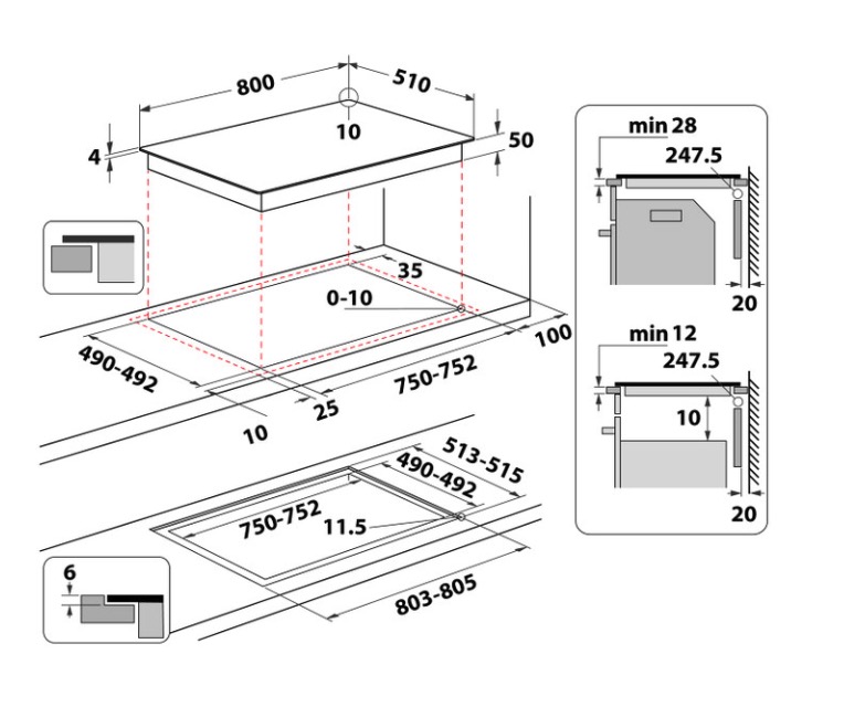 WHIRLPOOL WTX8015DCF inductiekookplaat - 80cm WHIRLPOOL WTX8015DCF inductiekookplaat - 80cm