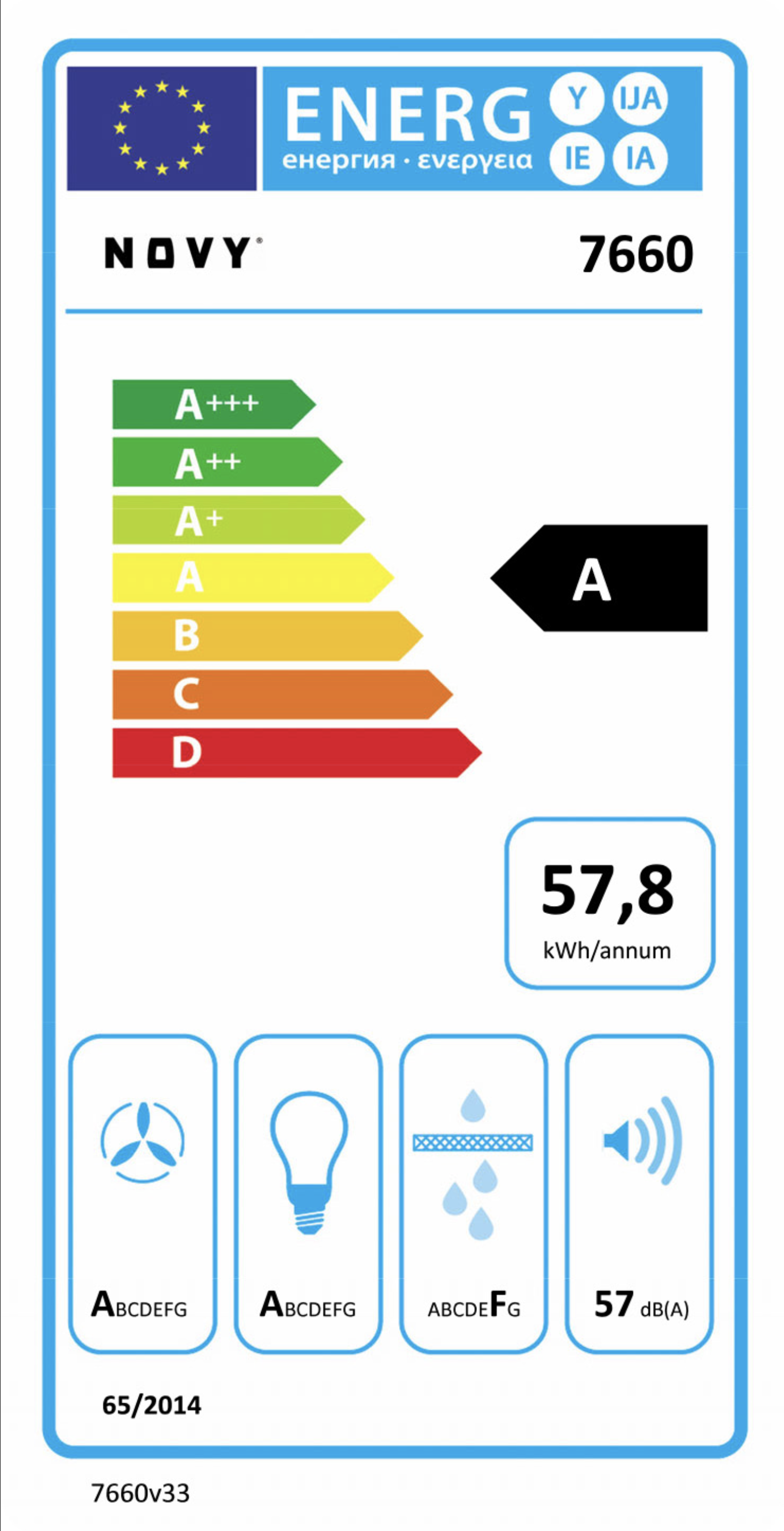 NOVY 7660 Flatline eilanddampkap - 120cm NOVY 7660 Flatline eilanddampkap - 120cm