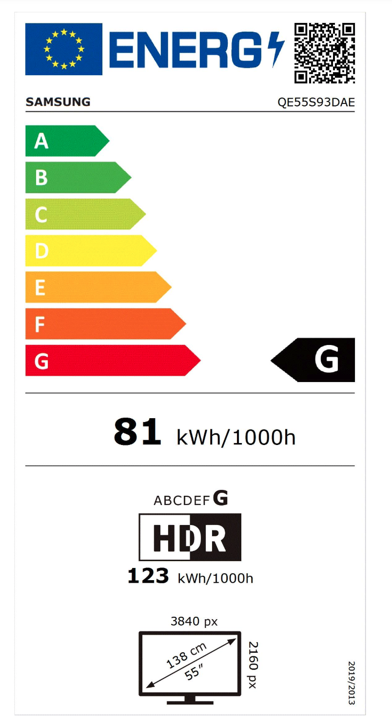 SAMSUNG QE55S93DAEXXN televisie 4K UHD - 55"