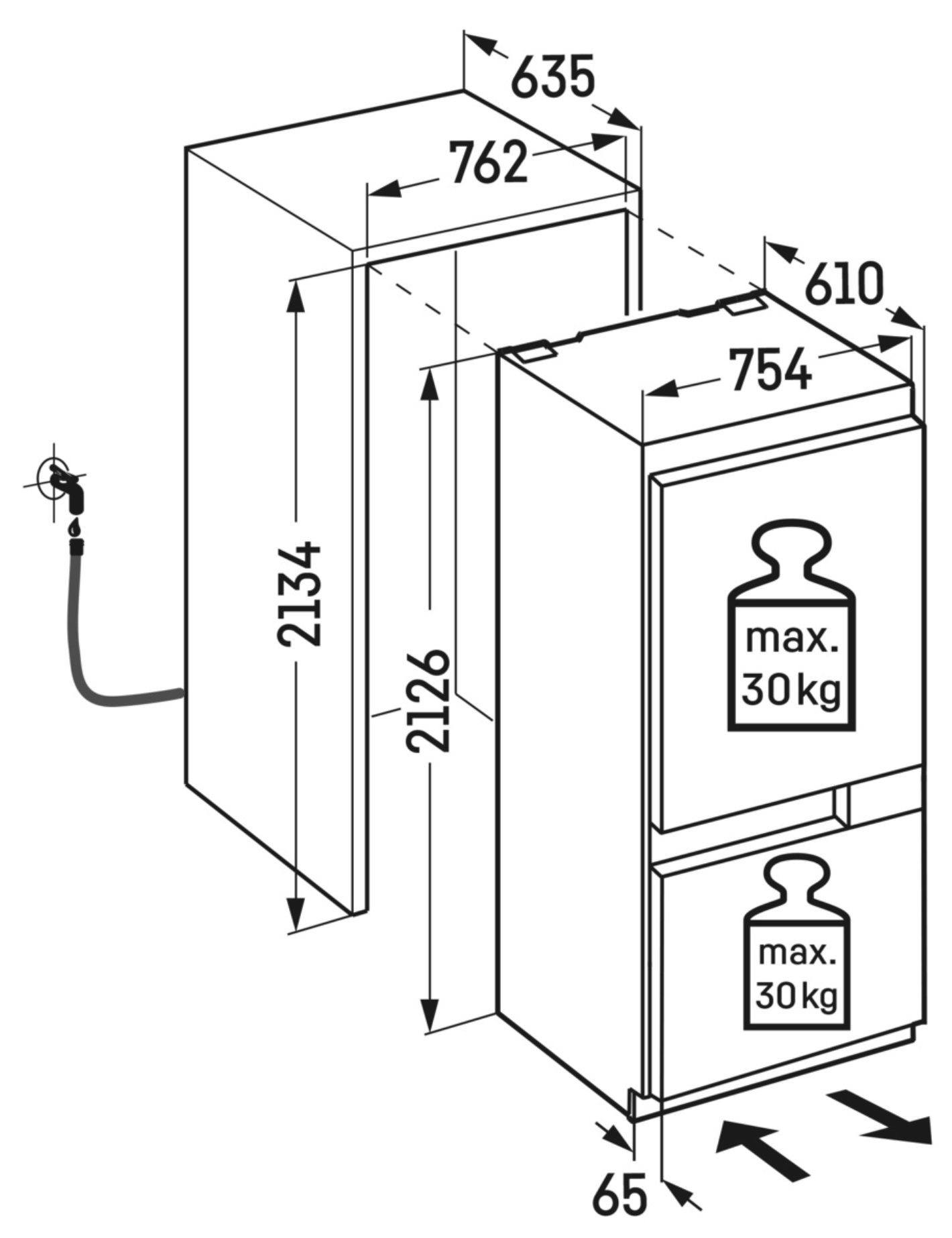 LIEBHERR MONOLITH ECBNEI977020 koel-/vriescombinatie - 213cm LIEBHERR MONOLITH ECBNEI977020 koel-/vriescombinatie - 213cm