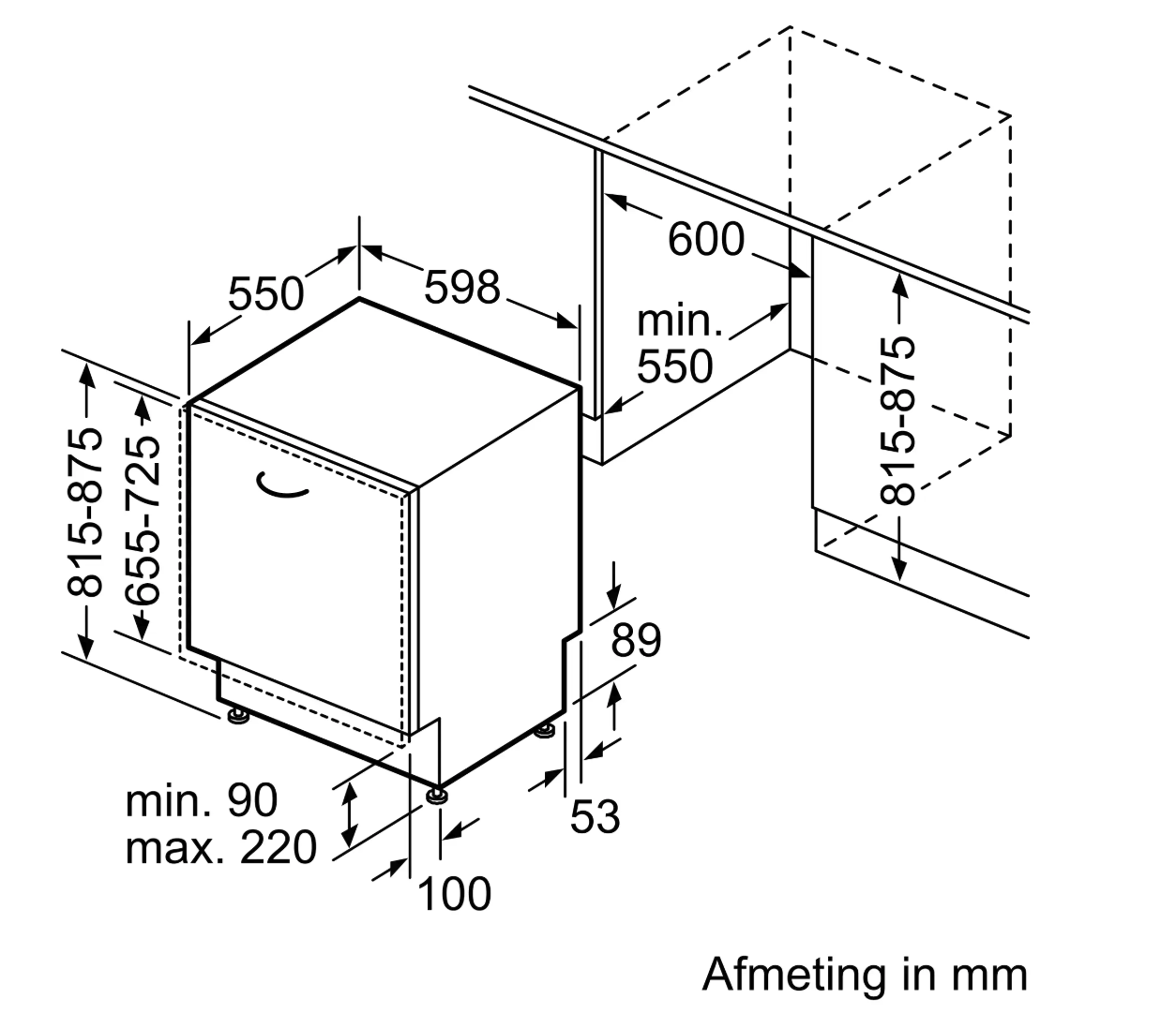 BOSCH SMV4HLX11E vaatwasser volledig integreerbaar