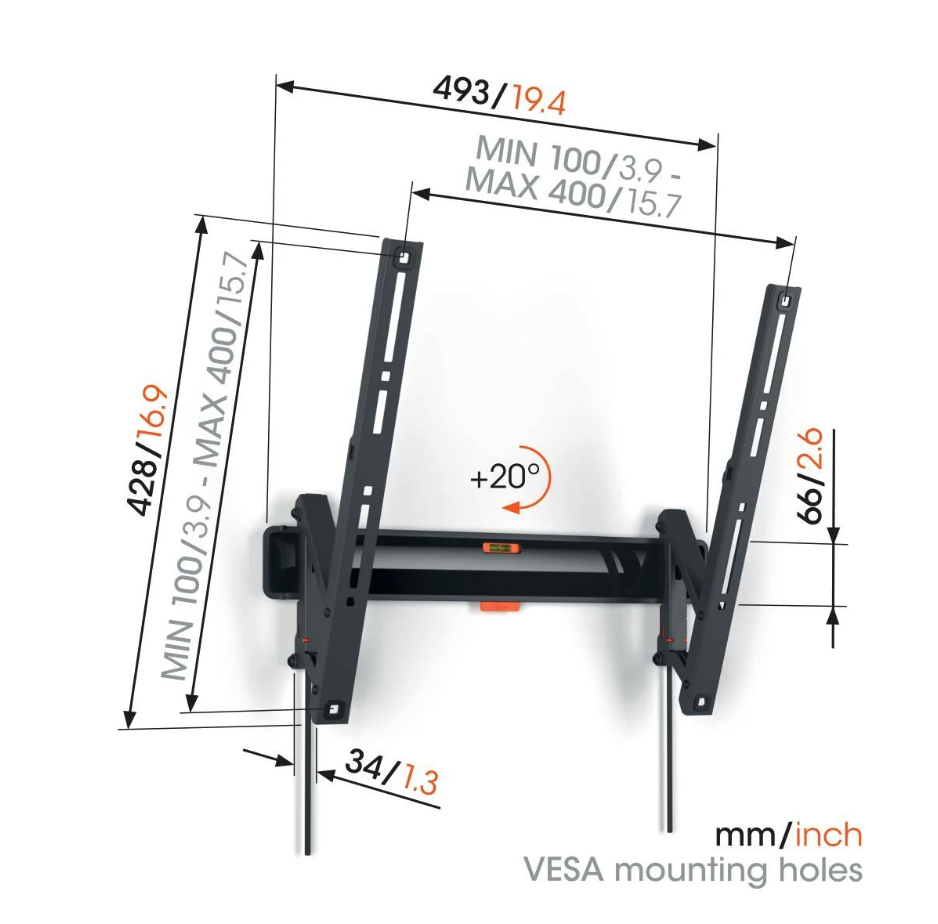 VOGELS TVM3415 kantelbare beugel VOGELS TVM3415 kantelbare beugel