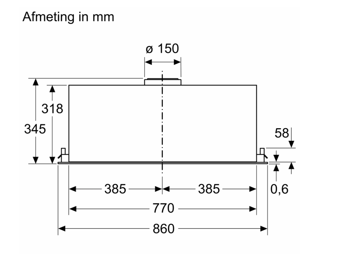BOSCH DLN87AC50 Serie 6 inbouw dampkap - 86cm BOSCH DLN87AC50 Serie 6 inbouw dampkap - 86cm