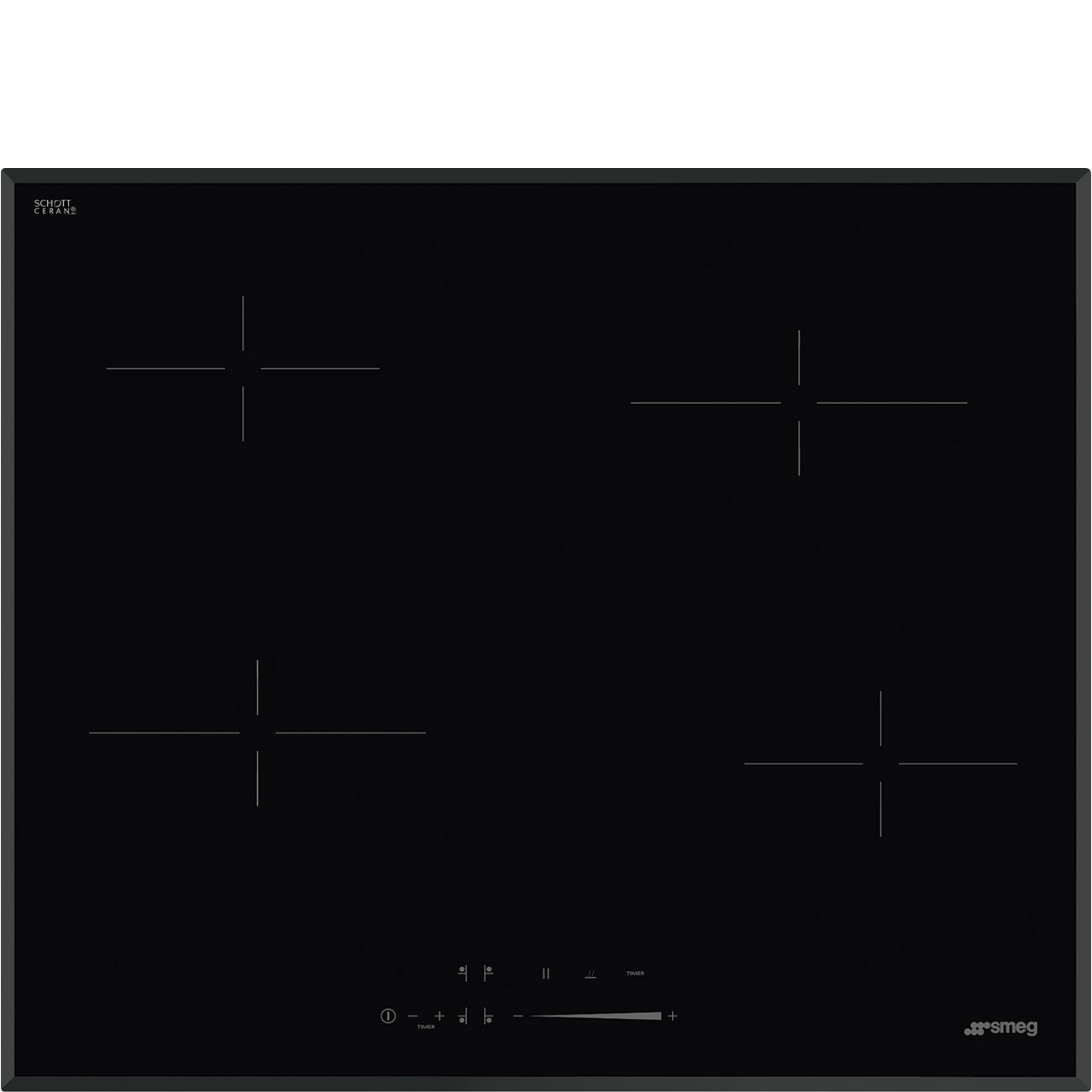 SMEG SE464TB vitrokeramische kookplaat - 60cm