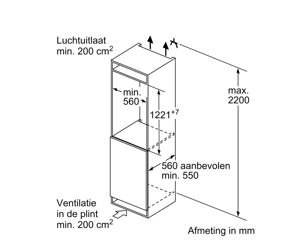 SIEMENS KI41REDD1 IQ500 koelkast zonder vriesvak - 122cm