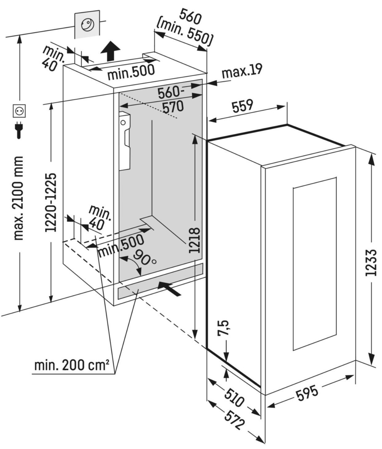 LIEBHERR EWTGW238326 integreerbare wijnklimaatkast LIEBHERR EWTGW238326 integreerbare wijnklimaatkast