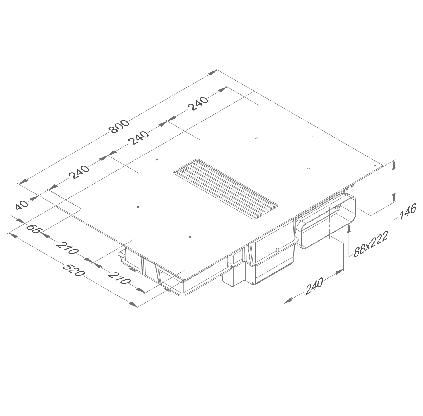 NOVY 1851 kookplaat met afzuiging - 80cm NOVY 1851 kookplaat met afzuiging - 80cm