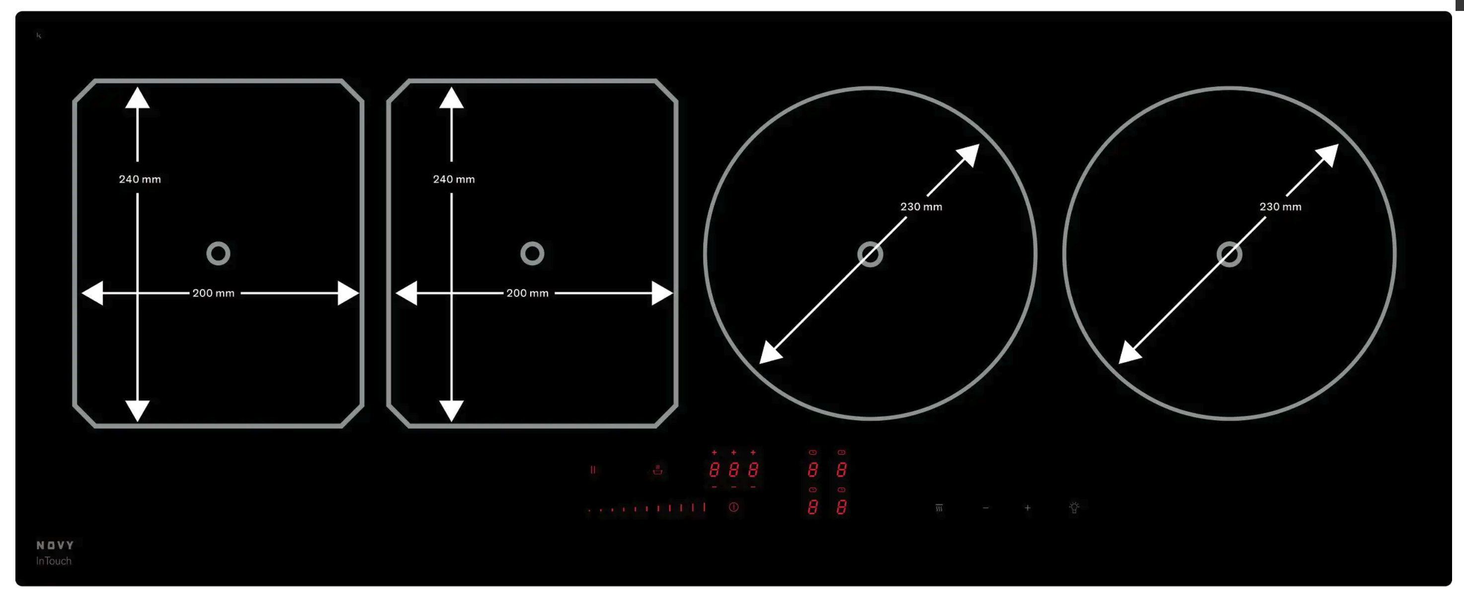 NOVY 1767 inductiekookplaat - 100cm
