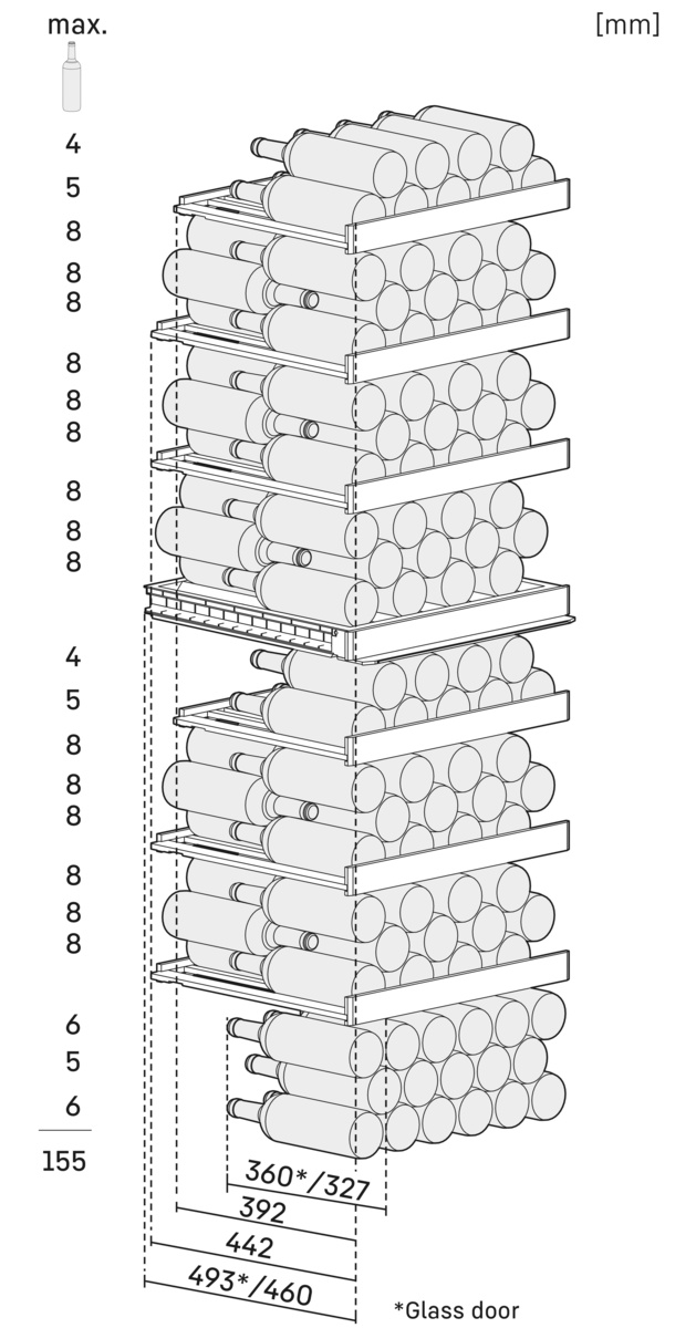 LIEBHERR WPBSI525220 vrijstaande wijnklimaatkast LIEBHERR WPBSI525220 vrijstaande wijnklimaatkast