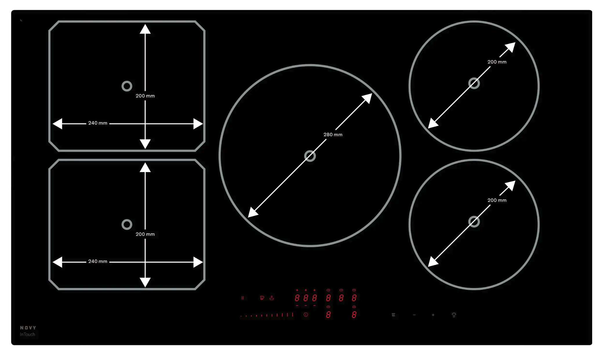 NOVY 1768 inductiekookplaat - 90cm