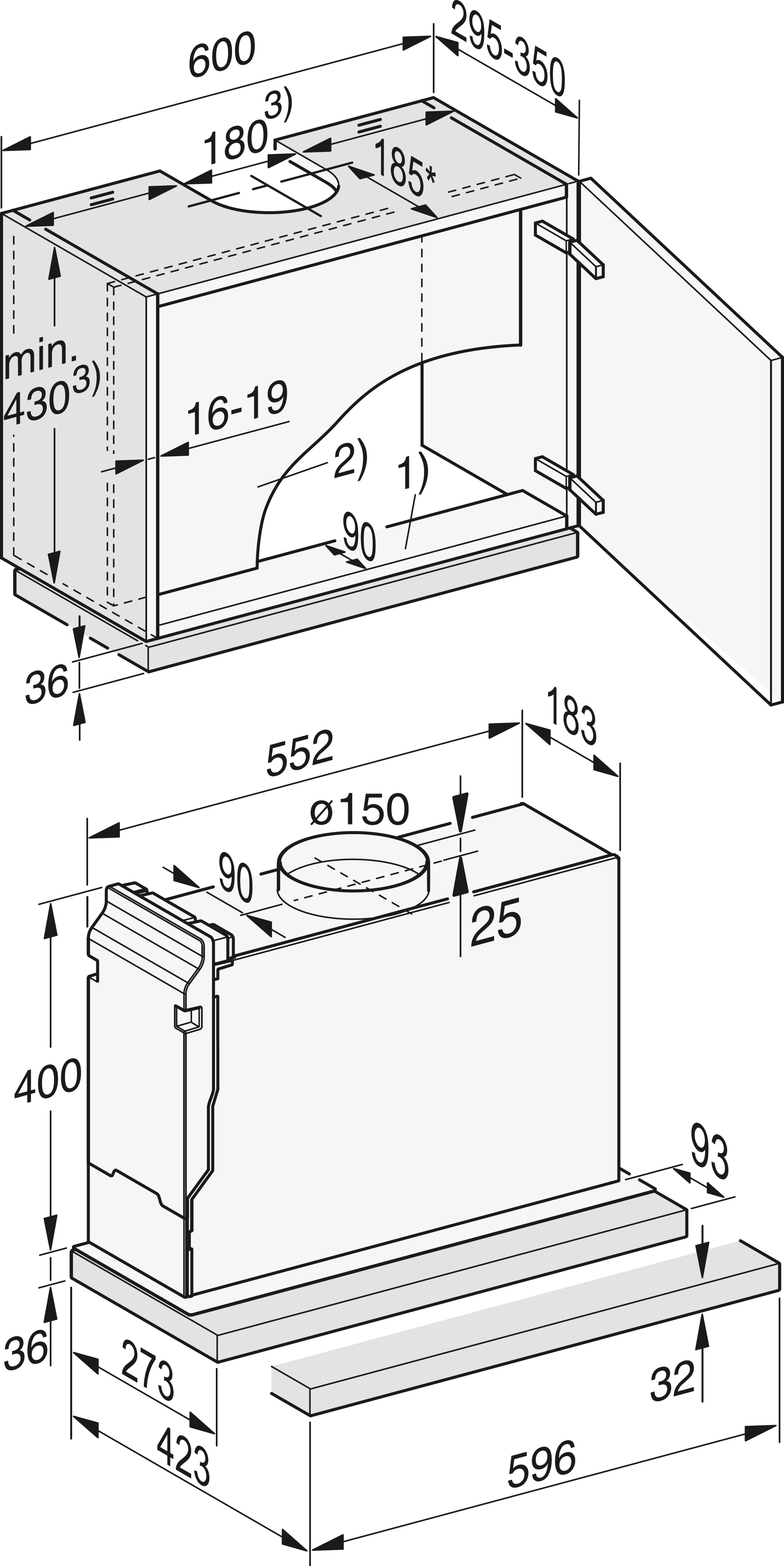 MIELE DAS4620MASW telescopische dampkap - 60cm
