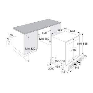 ATAG KU8571K2C onderbouw wijnkoelkast ATAG KU8571K2C onderbouw wijnkoelkast