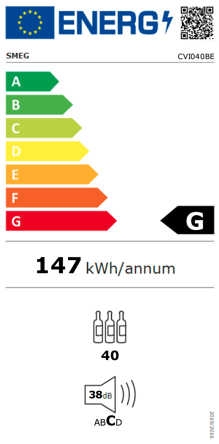 SMEG CVI040BE wijnkoelkast SMEG CVI040BE wijnkoelkast