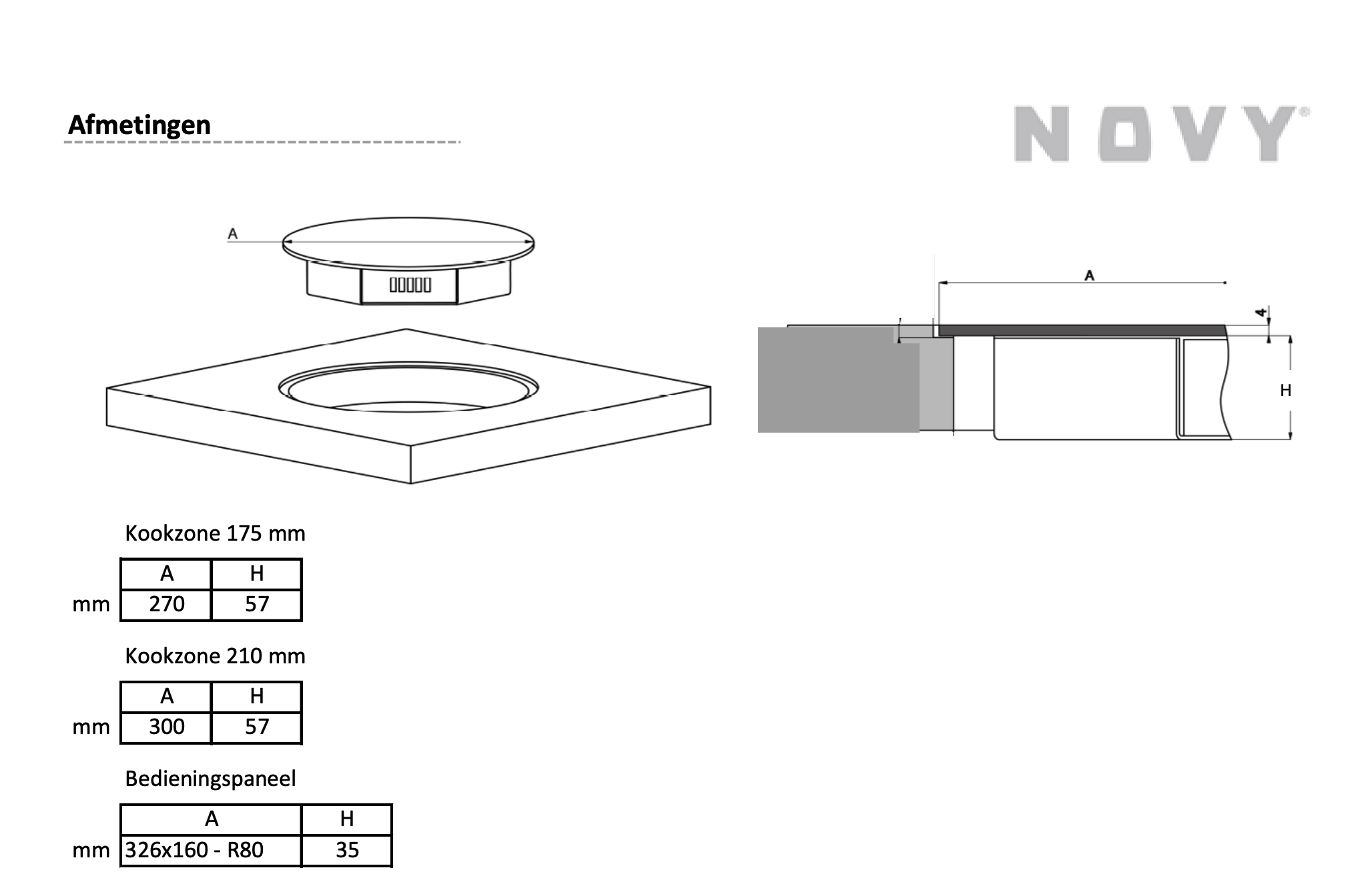 NOVY 1790 inductiekookplaat - multizone NOVY 1790 inductiekookplaat - multizone