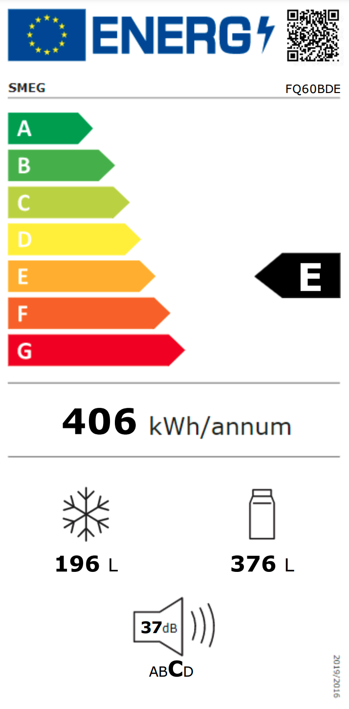 SMEG VRIJSTAAND ERT FQ60BDE side-by-side - 182cm