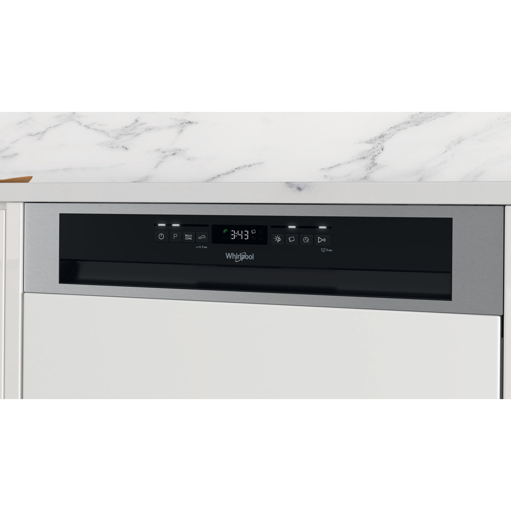 WHIRLPOOL WBO3T133PFX vaatwasser met bedieningspaneel WHIRLPOOL WBO3T133PFX vaatwasser met bedieningspaneel