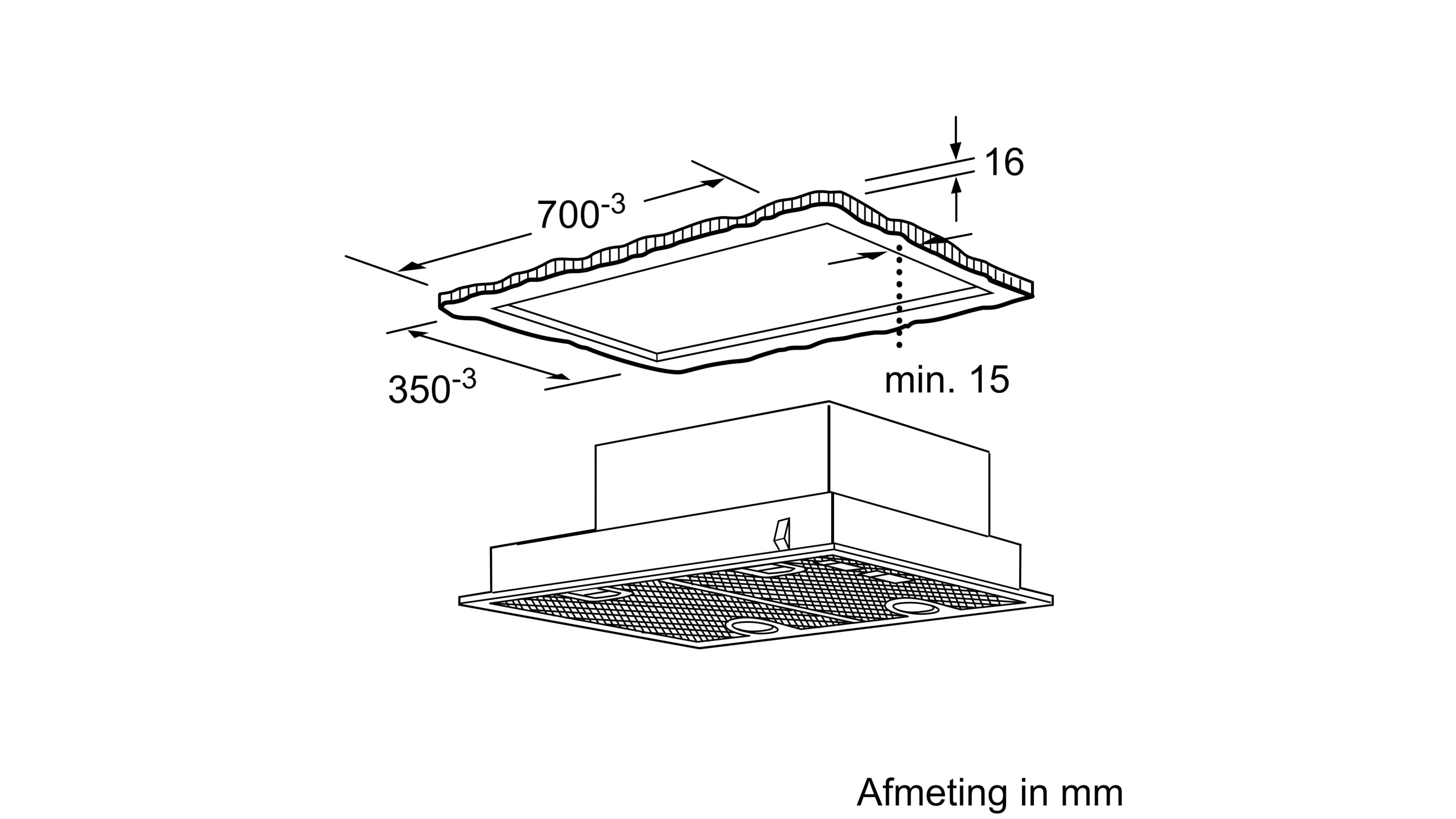 BOSCH DHL755BL SERIE 4 inbouwgroep - 70cm BOSCH DHL755BL SERIE 4 inbouwgroep - 70cm
