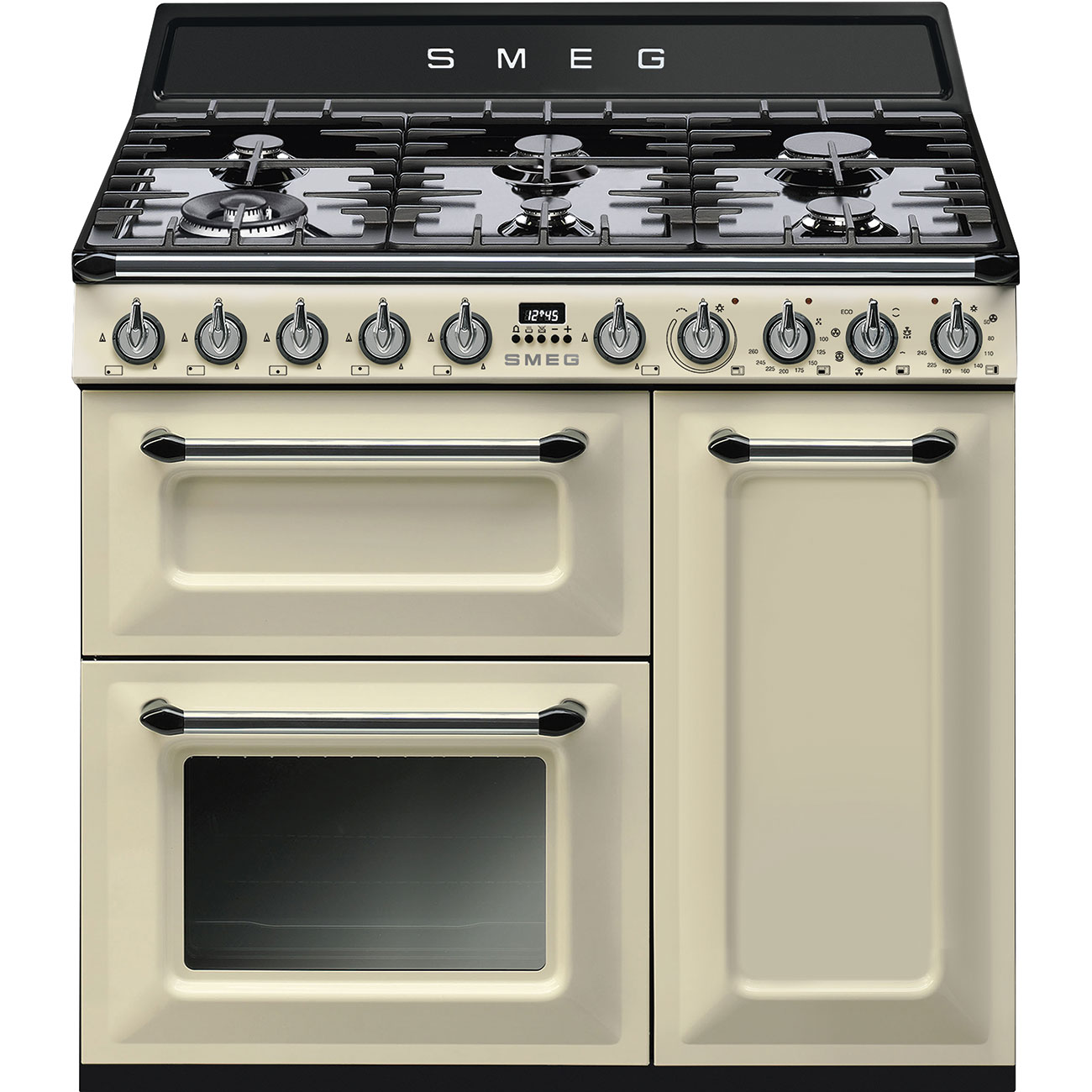 SMEG TR93P fornuis met gaskookplaat - 90cm SMEG TR93P fornuis met gaskookplaat - 90cm