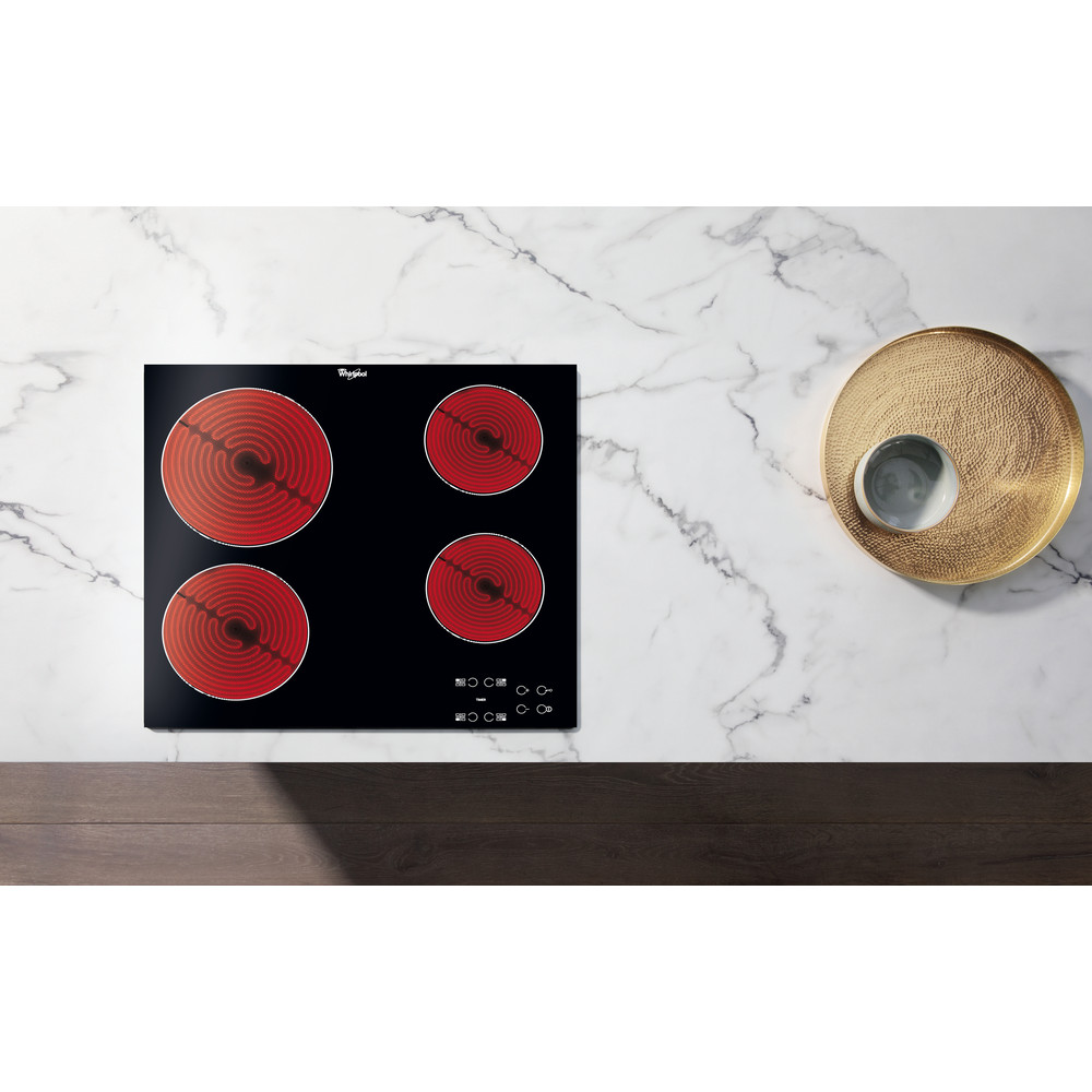 WHIRLPOOL AKT8090NE vitrokeramische kookplaat - 58cm WHIRLPOOL AKT8090NE vitrokeramische kookplaat - 58cm