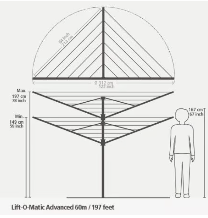 BRABANTIA 117145 droogmolen BRABANTIA 117145 droogmolen