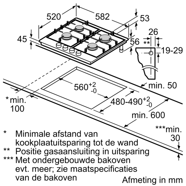 SIEMENS EG6B5PK90 IQ300 gaskookplaat - 60cm