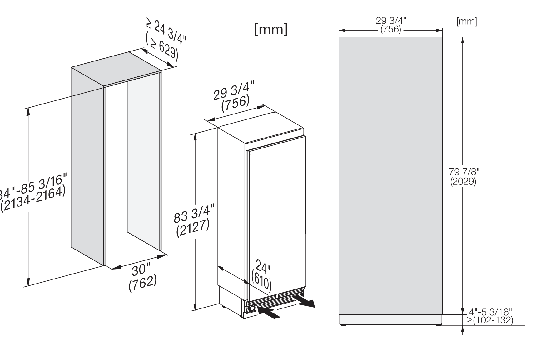 MIELE F2813VILEFT MASTERCOOL inbouw vriezer - 213cm MIELE F2813VILEFT MASTERCOOL inbouw vriezer - 213cm