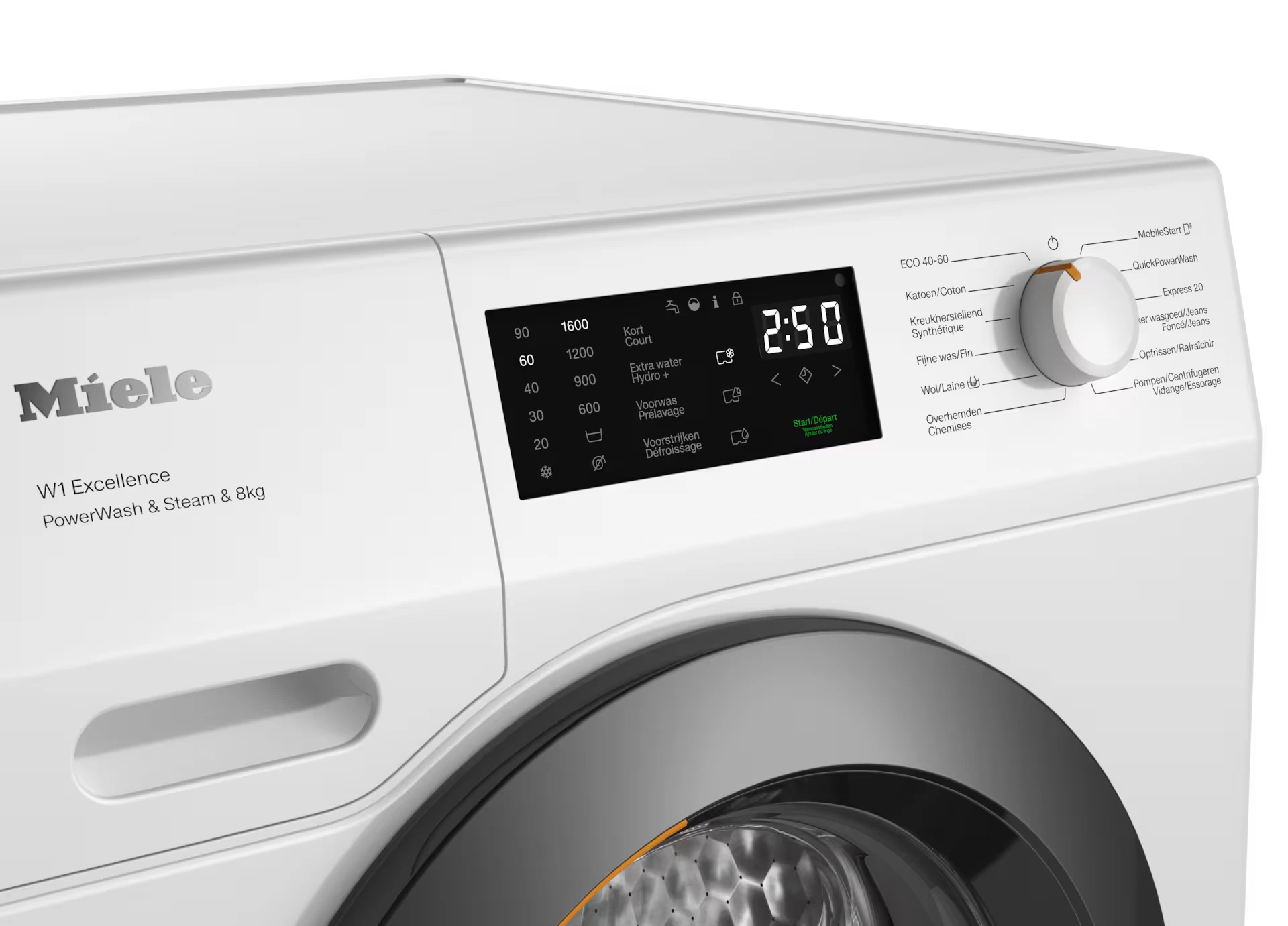 MIELE WEC395WPS CHROME EDITION wasmachine MIELE WEC395WPS CHROME EDITION wasmachine