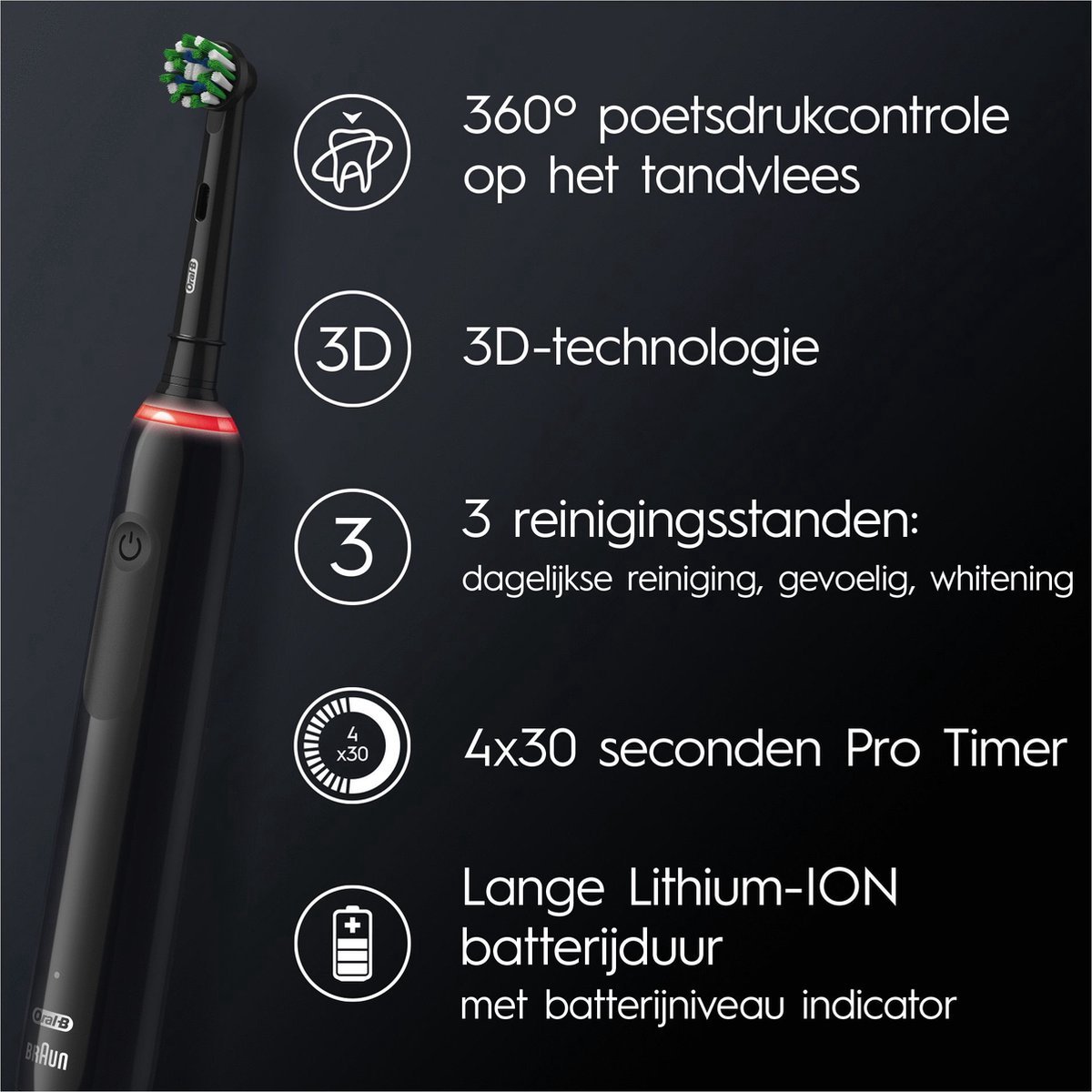 ORAL B OBPRO3CABL elektrische tandenborstel ORAL B OBPRO3CABL elektrische tandenborstel