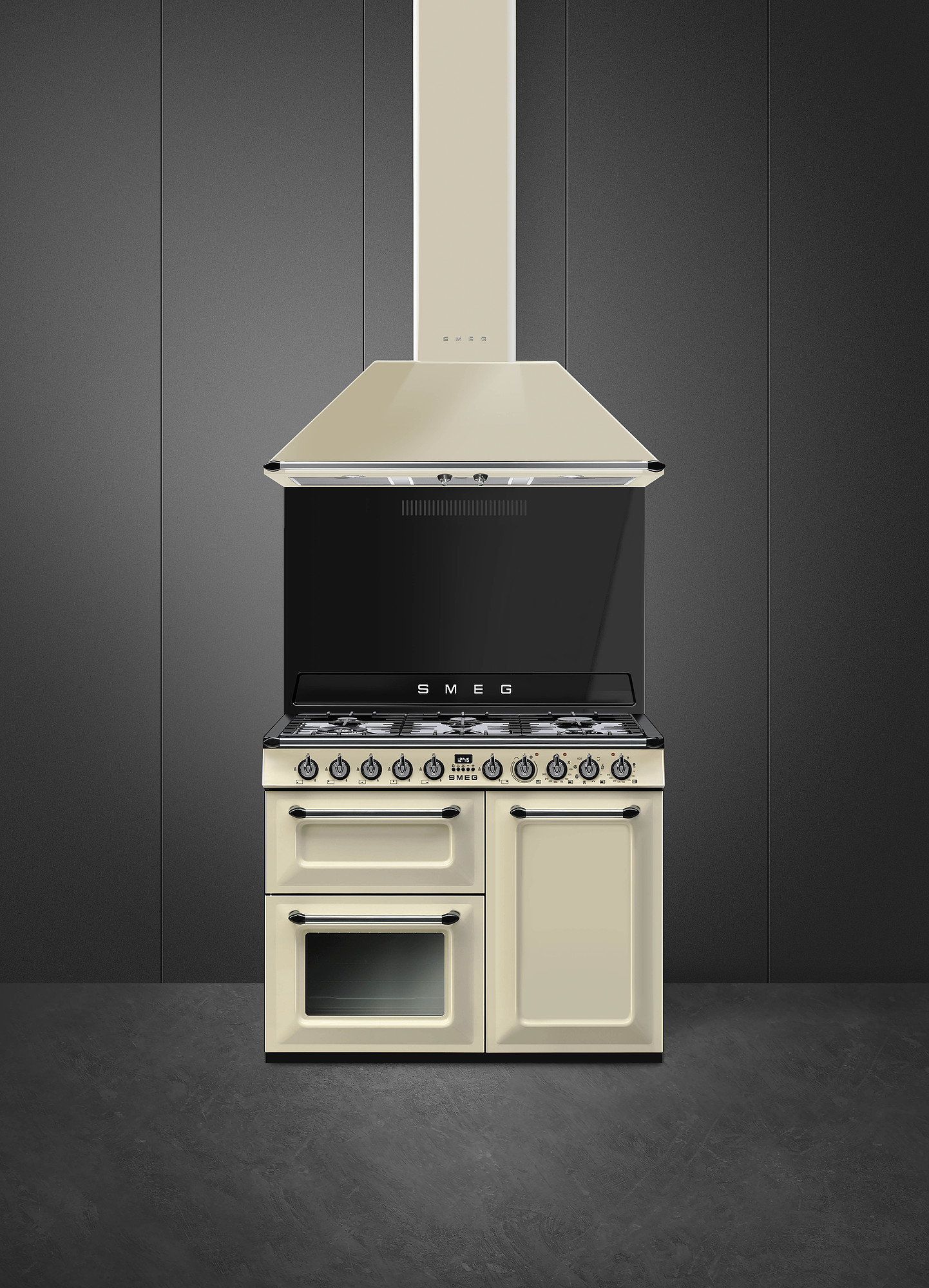 SMEG TR103P fornuis met gaskookplaat - 100cm