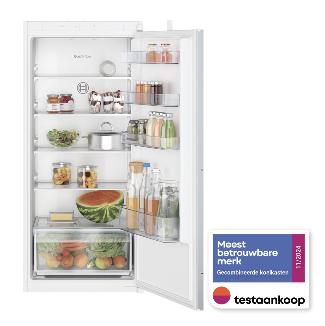 BOSCH KIR415SE0 SERIE 2 koelkast zonder vriesvak - 122cm BOSCH KIR415SE0 SERIE 2 koelkast zonder vriesvak - 122cm