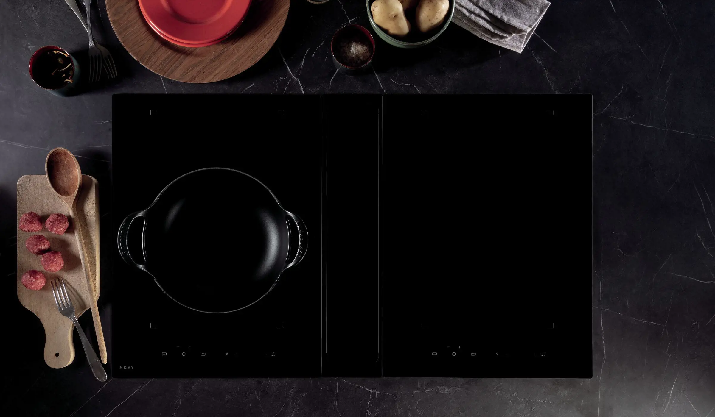 NOVY 40006 kookplaat met afzuiging - 87cm NOVY 40006 kookplaat met afzuiging - 87cm