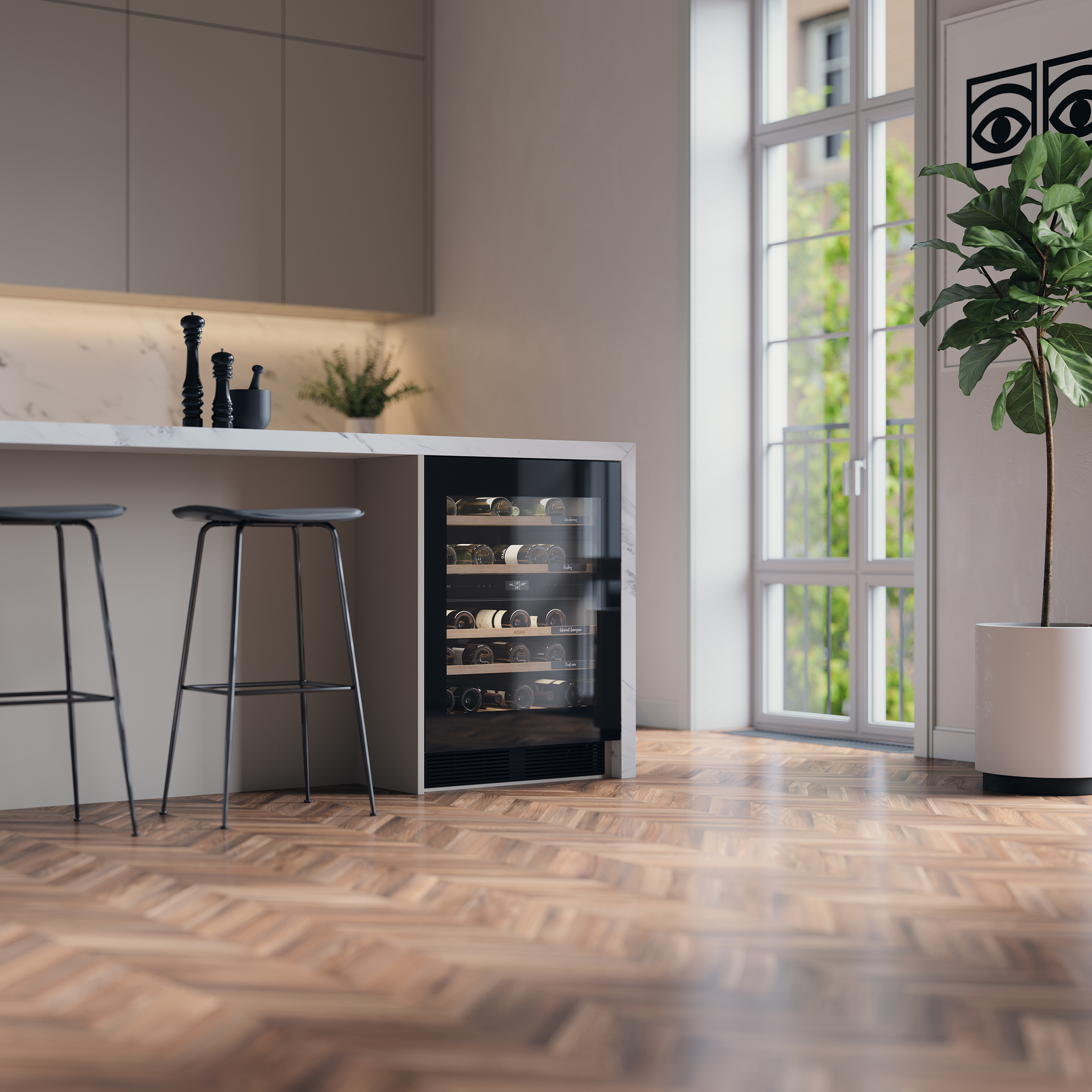 ATAG KU8571K2C onderbouw wijnkoelkast ATAG KU8571K2C onderbouw wijnkoelkast