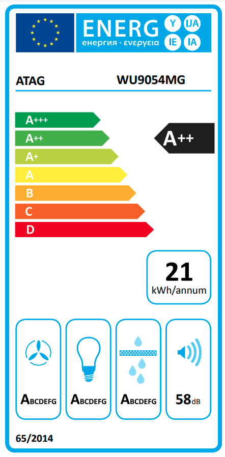 ATAG WU9054MG inbouw dampkap - 90cm
