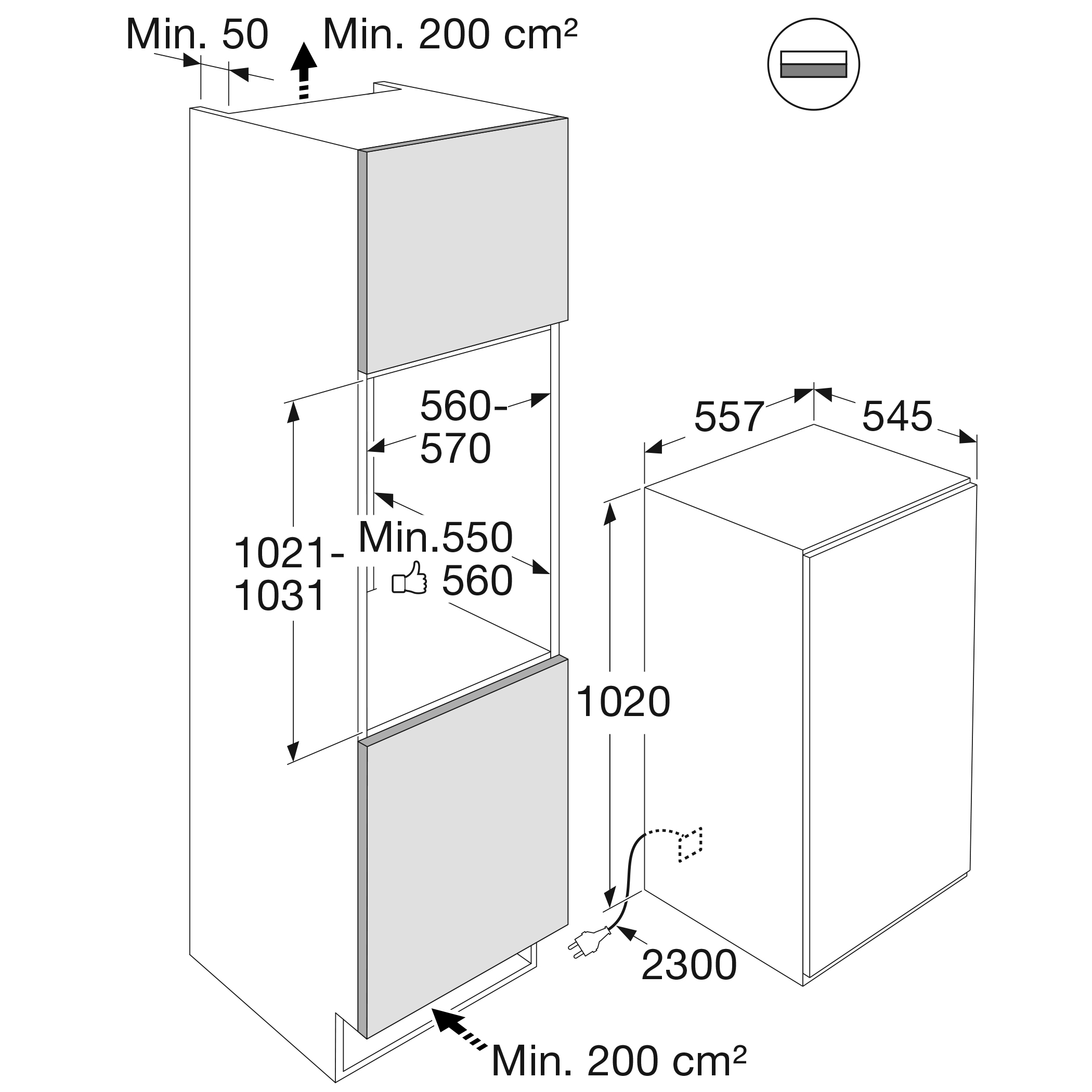ATAG KD67102A koelkast zonder vriesvak  - 102cm ATAG KD67102A koelkast zonder vriesvak  - 102cm