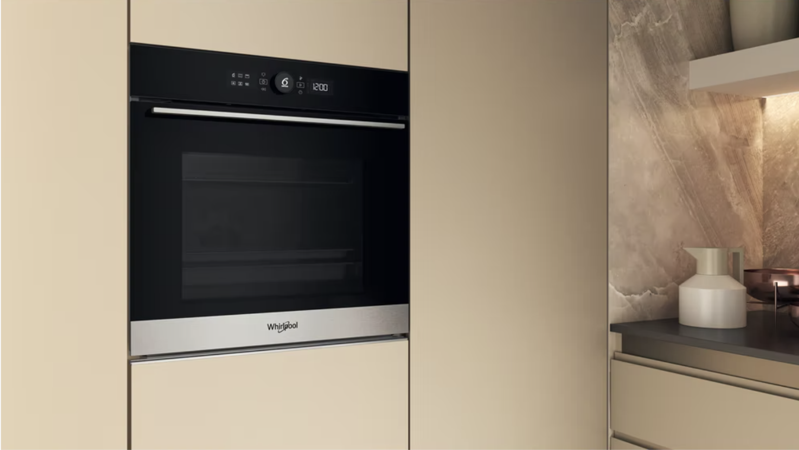 WHIRLPOOL WOI5S8HM1SXA multifunctionele oven met stoom - 60cm WHIRLPOOL WOI5S8HM1SXA multifunctionele oven met stoom - 60cm