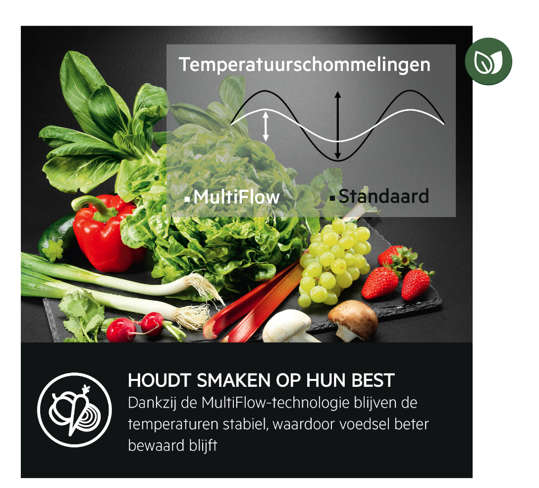 AEG TC7MS181CF koel-/vriescombinatie - 178cm AEG TC7MS181CF koel-/vriescombinatie - 178cm