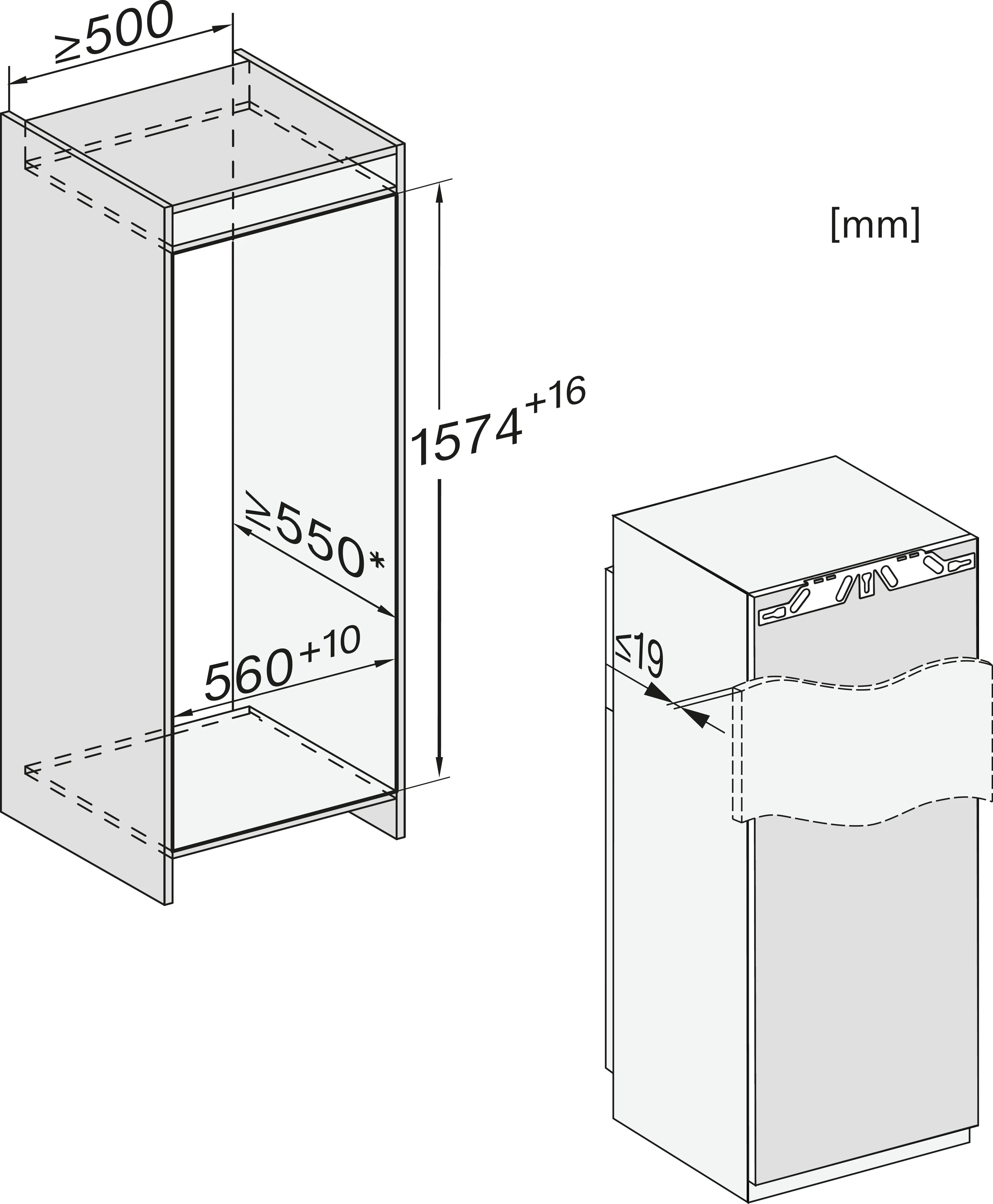 MIELE K7678D koelkast met vriesvak - 158cm MIELE K7678D koelkast met vriesvak - 158cm