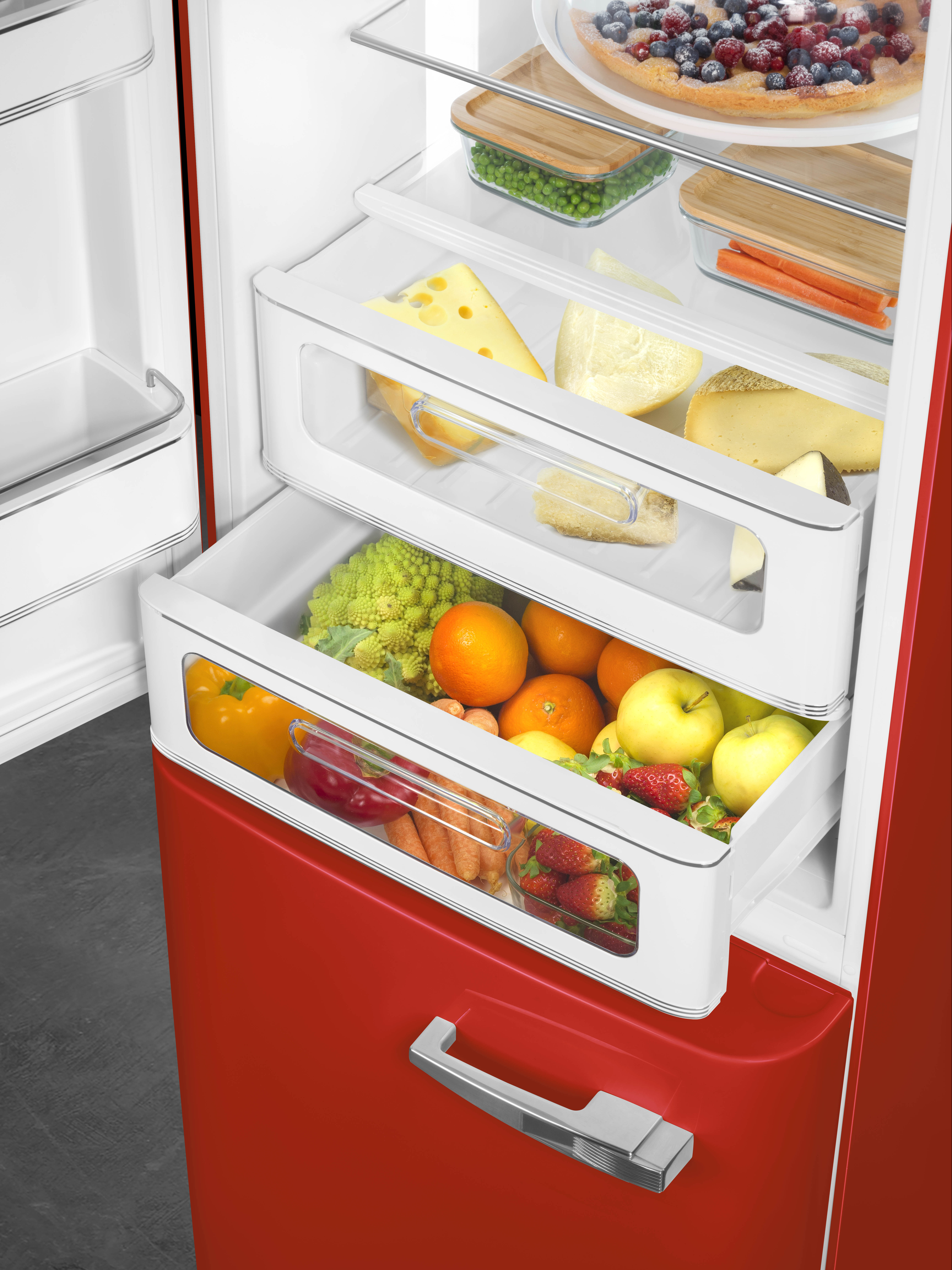 SMEG FAB32LRD5 vrijstaande koel-/vriescombinatie - 197cm SMEG FAB32LRD5 vrijstaande koel-/vriescombinatie - 197cm