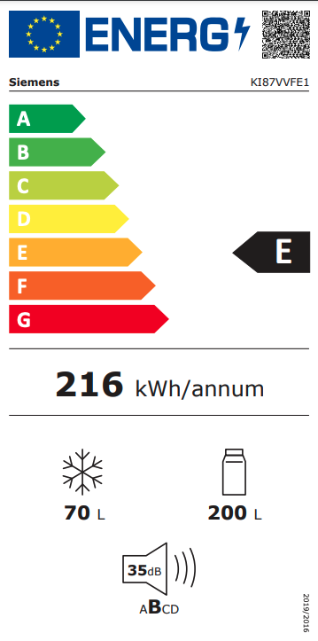 SIEMENS KI87VVFE1 IQ300 koel-/vriescombinatie - 178cm SIEMENS KI87VVFE1 IQ300 koel-/vriescombinatie - 178cm