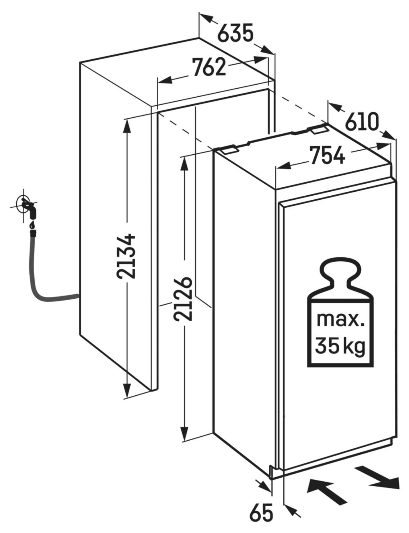 LIEBHERR MONOLITH ERBDI977120617 koelkast zonder vriesvak - 213cm LIEBHERR MONOLITH ERBDI977120617 koelkast zonder vriesvak - 213cm