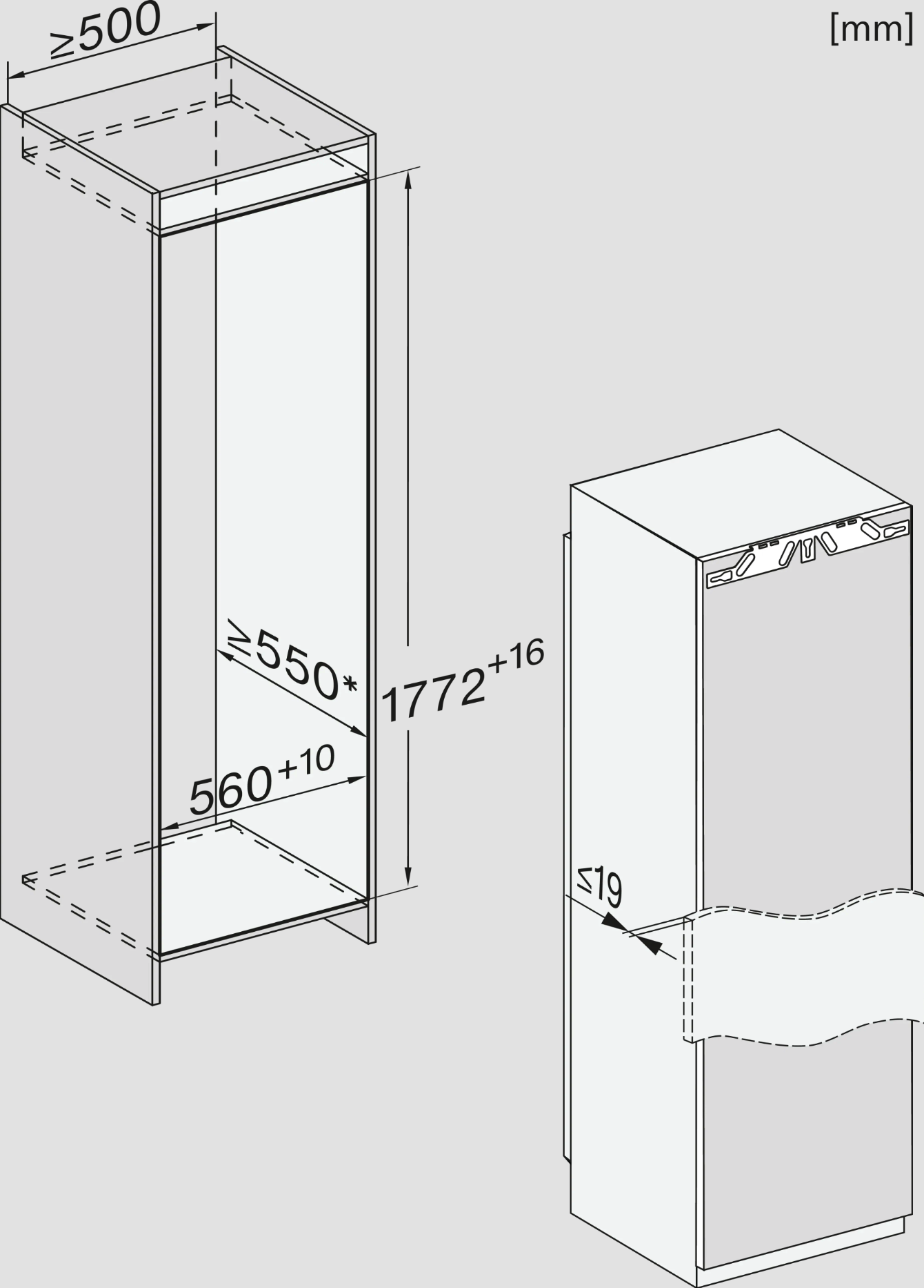MIELE FNS7774D inbouw vriezer - 178cm MIELE FNS7774D inbouw vriezer - 178cm