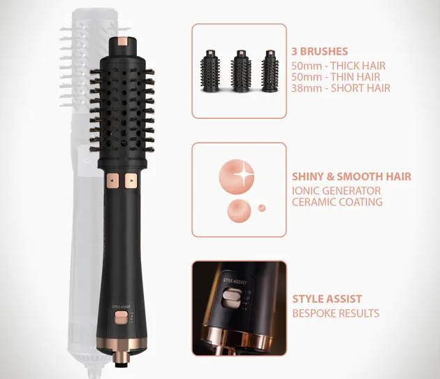 ROWENTA ROCF9625F0 warme luchtborstel ROWENTA ROCF9625F0 warme luchtborstel