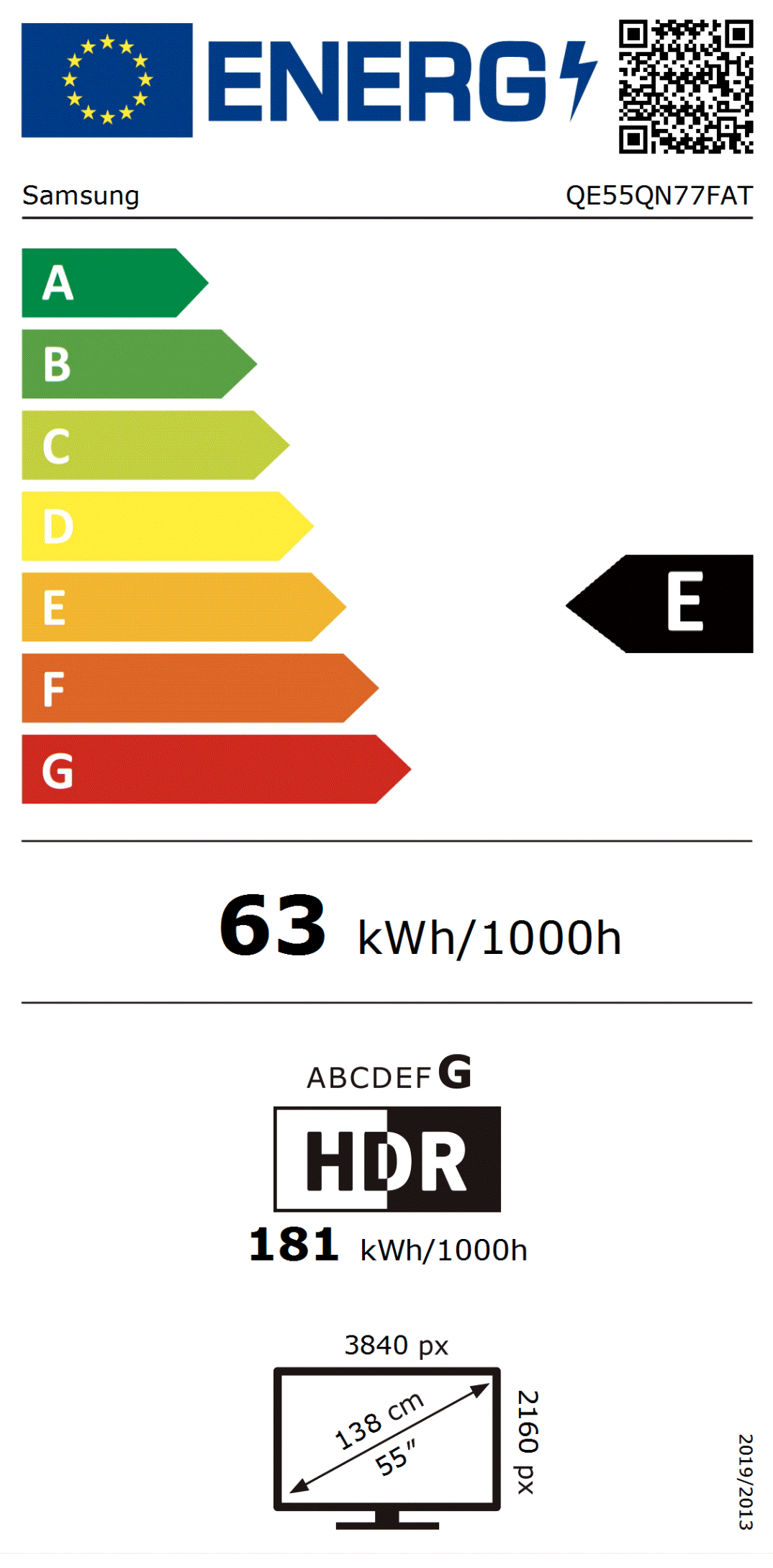 SAMSUNG QE55QN77FATXXN televisie 4K UHD - 55''