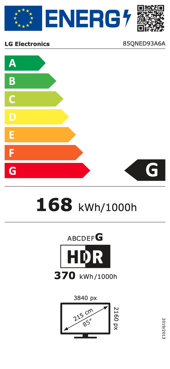 LG 85QNED93A6A televisie 4K UHD - 85"
