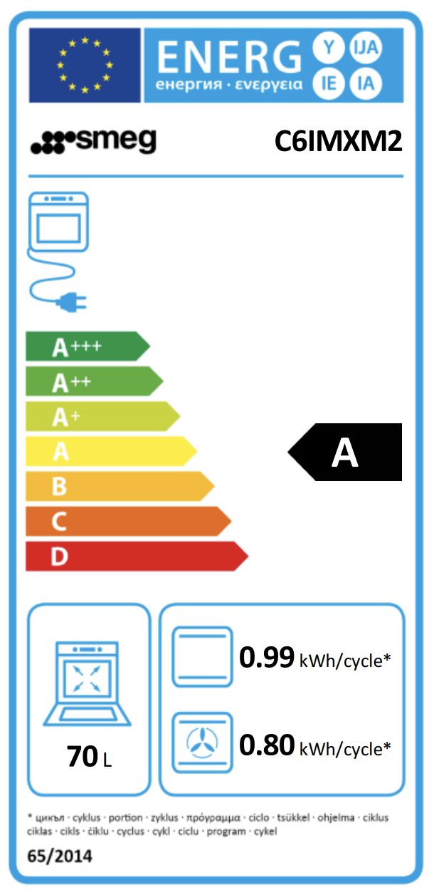 SMEG VRIJSTAAND ERT C6IMXM2 fornuis met inductie kookplaat - 60cm