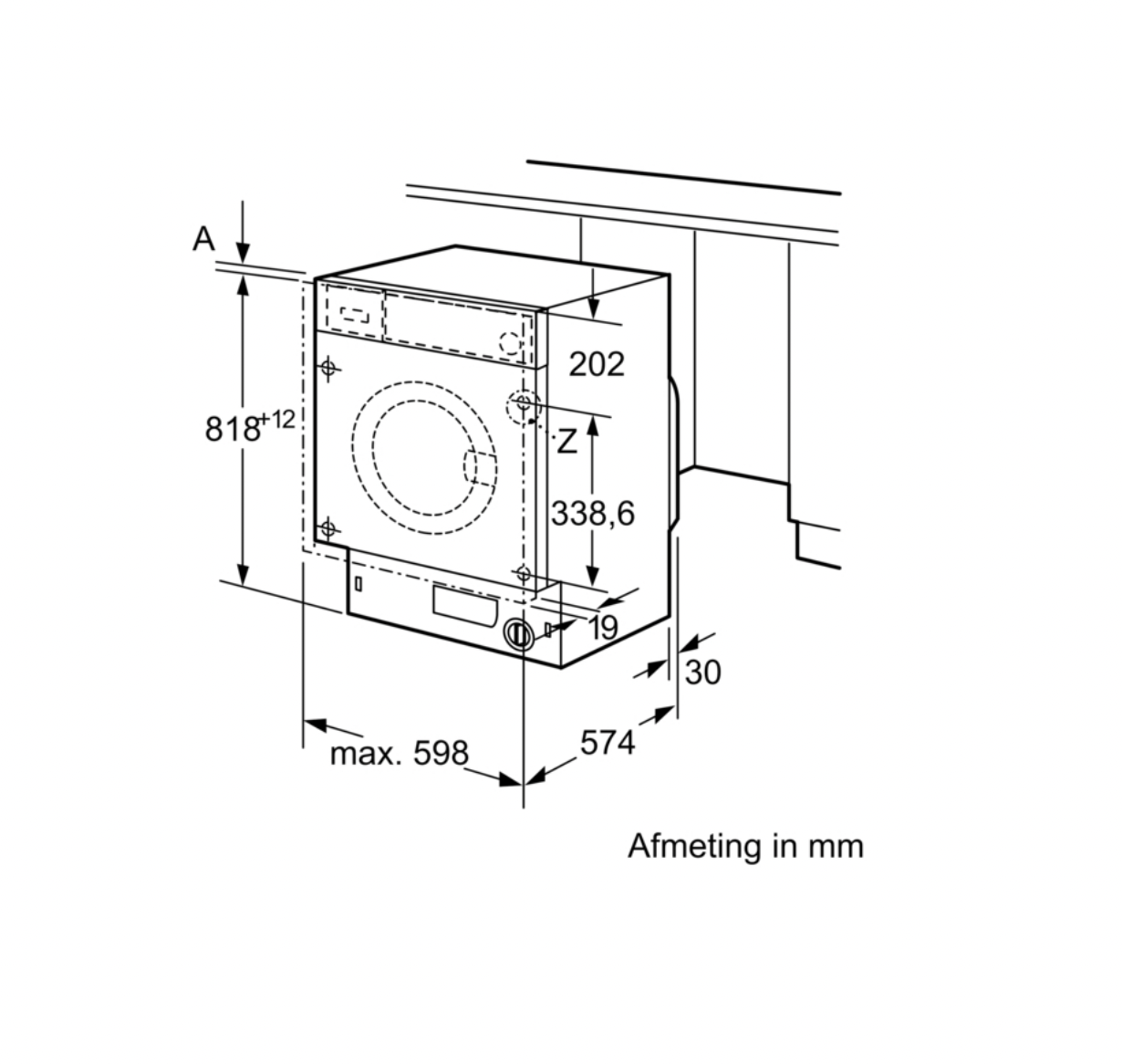 BOSCH WIW28542EU SERIE 8 integreerbare wasmachine BOSCH WIW28542EU SERIE 8 integreerbare wasmachine