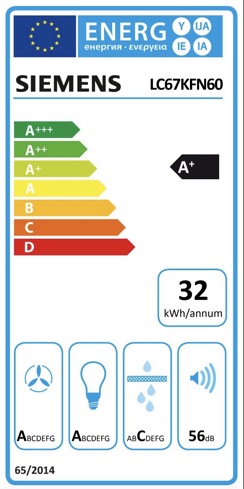 SIEMENS LC67KFN60 IQ300 headfree dampkap - 60cm SIEMENS LC67KFN60 IQ300 headfree dampkap - 60cm
