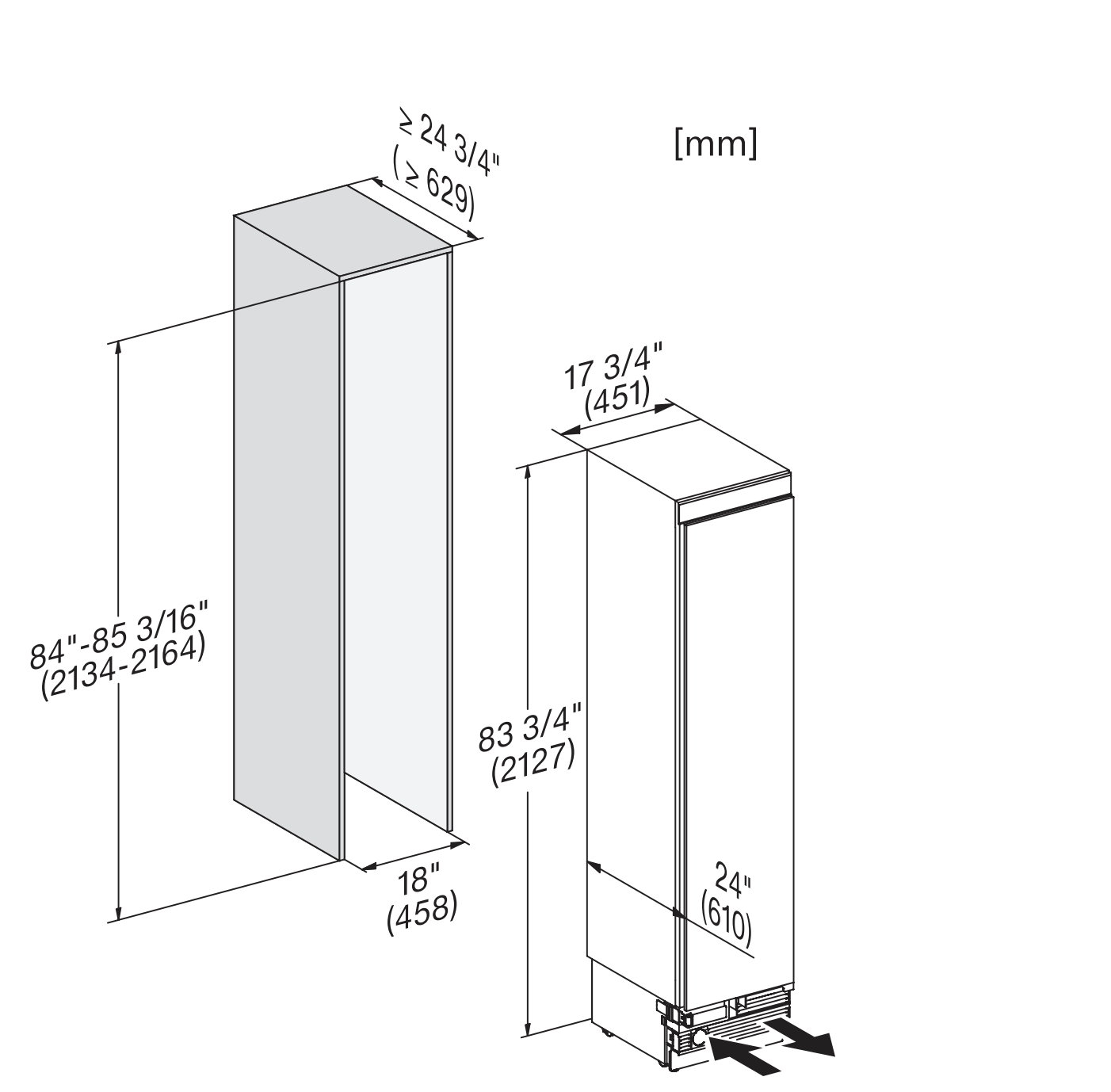 MIELE F2413VILEFT MASTERCOOL inbouw vriezer - 213cm MIELE F2413VILEFT MASTERCOOL inbouw vriezer - 213cm
