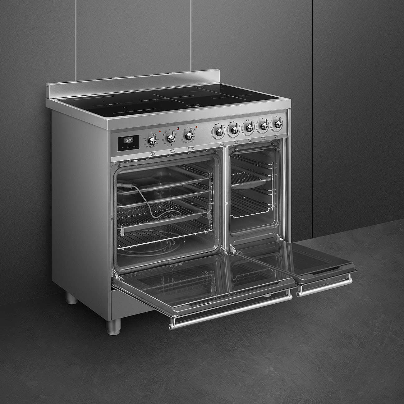 SMEG C92IPX9 fornuis met inductie kookplaat - 90cm